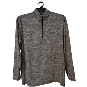 Russell Athletic Dri Power Activewear Top Womens Large Gray‎ 1/4 Zip Pullover